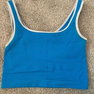 blue bra top